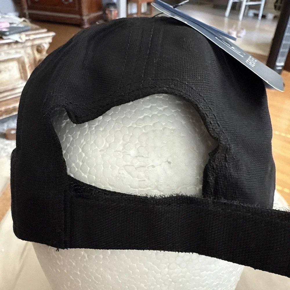 George Pocket Hat, Strapback Hat Black‎ Adjustable 6 Panel Structured NWT 4670